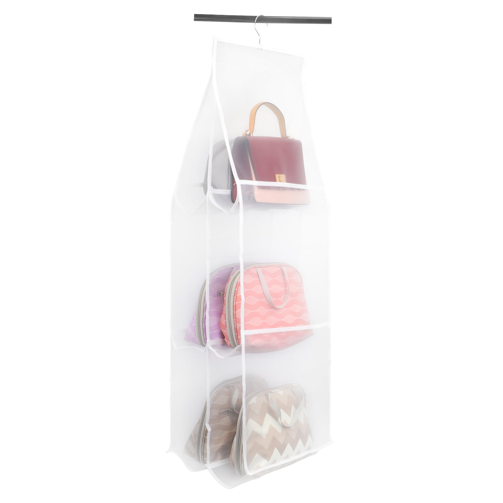 Toplive Hanging Handbag Organizer 6 Larger Pockets Hanging Purse