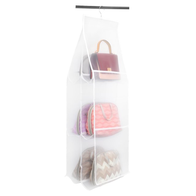 Toplive Hanging Handbag Organizer 6 Larger Pockets Hanging Purse