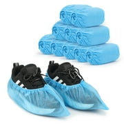 Toplive Shoe Covers Disposable 100 Pack(50 Pairs) Boot Covers Non-Slip for Indoor, Durable Noiseless Shoe Booties Covers for Home, Real Estate, Workplace, Construction, Medical, Floor, Travel-Blue