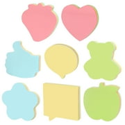 Toplive Sticky Notes 8 Pack Colorful Self-Stick Note Pads Multiple Shapes 100 Sheets/Pad Total 800 Sheets for Office School Home