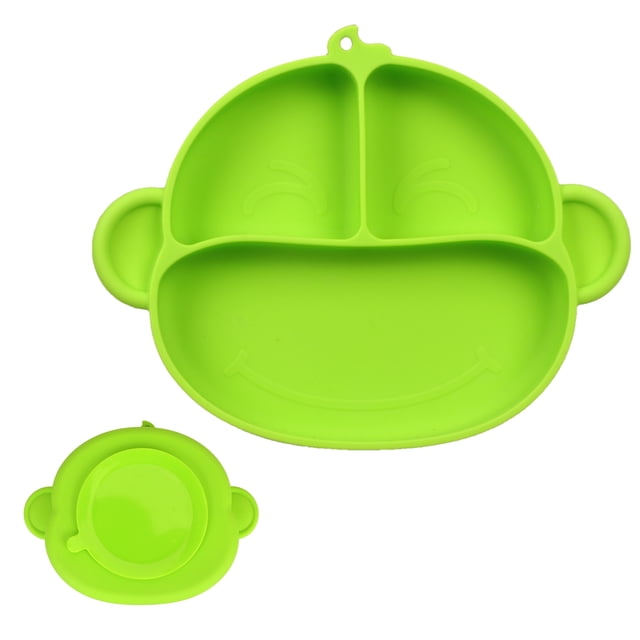 Toplive Suction Plates for Babies, Divided Silicone Plates for Toddlers