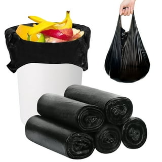 DAJITRE Small Trash Bag, 3-5 Gallon Garbage Bags Bathroom Trash can Liners  for Bedroom Home Kitchen 150 Counts (3 Gallon (150 Counts), Black)