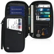 Toplive Travel Passport Wallet Organizer,Premium RFID Blocking Family Travel Document Organizer Case Family Passport Holder