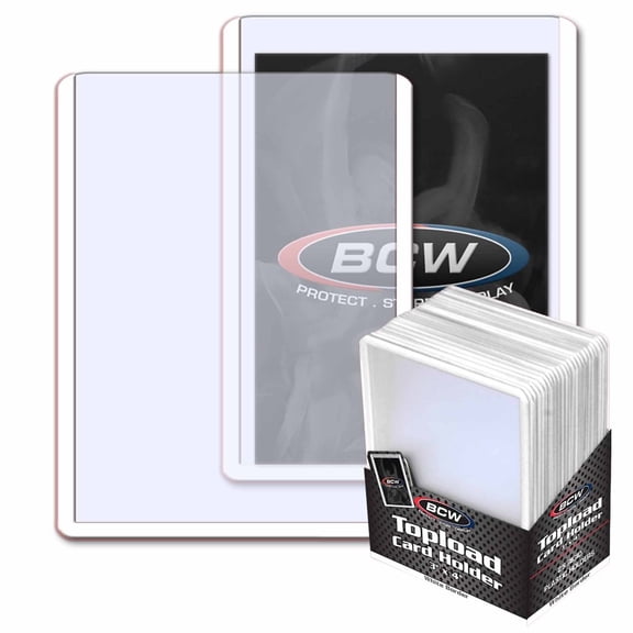 1 pack of 25 BCW 3" x 4" White Border Topload Standard Sized Card Holders