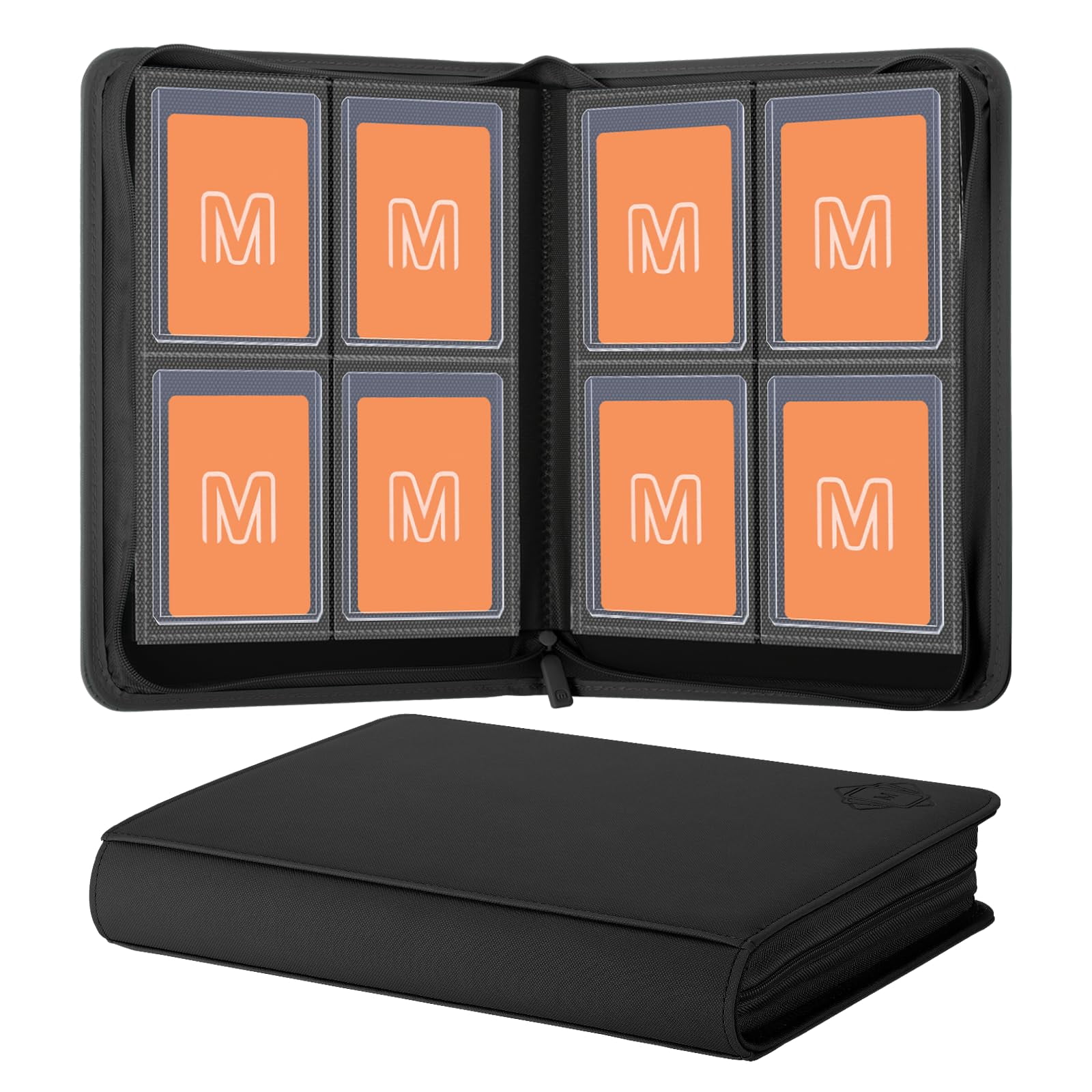 Toploader Binder 4-pocket Side Load Trading Card Album  Holds 128 Cards With Double-sided Pockets For Mtg Sports Top Loader Storage