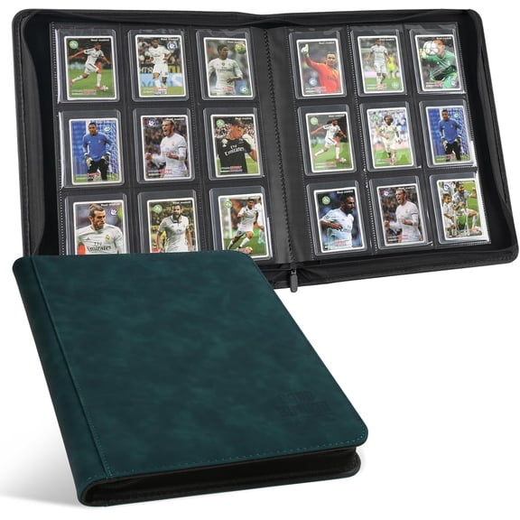 Toploader Binder with 9-Pocket Pages, Holds 288 "3×4" Rigid Toploader Hard Cases, Card Holder for Collectible Cards or Sports Cards, Durable Sleeves for Storage & Display (Black)