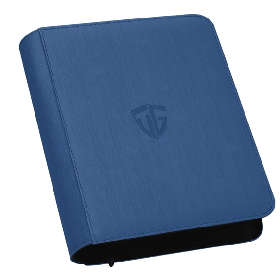 Toploader Binder Holds 112 Toploaders 4 Pocket Top Loader For 3" X 4" Rigid Card Holders Trading Cards Or Sports (blue)