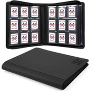 Toploader Binder, Holds 360 Toploaders, 9 Pocket Top Loader Binders with Sleeves for 3" x 4" Toploader Hard Cases, 20 Double Sided Pages, Compatible with Sports Card, Black