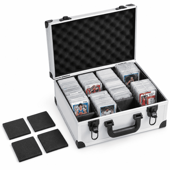 Toploaders Storbox For 3" X 4" 35pt Rigid Cards Trading & Sports Graded Rating With 7 Diy Sponge Partitions (holds 600+ M600-silv