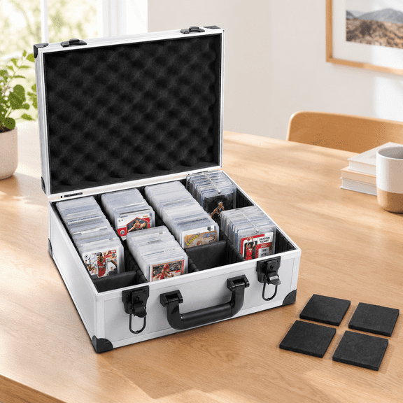 Toploaders Storbox For 3" X 4" 35pt Rigid Cards Trading & Sports Graded Rating With 7 Diy Sponge Partitions (holds 600+ M600-silv