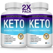 Toplux Keto Pills Ketosis Supplement Ketones for Weight Management, Cravings, Energy 60 Capsules 2x Pack