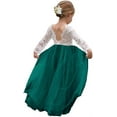 thumbnail image 1 of Topmaker Girl Toddler Full-Length Straight Tulle Tutu Lace Back Party Flower Girl Dress, 3-4T, 1 of 4