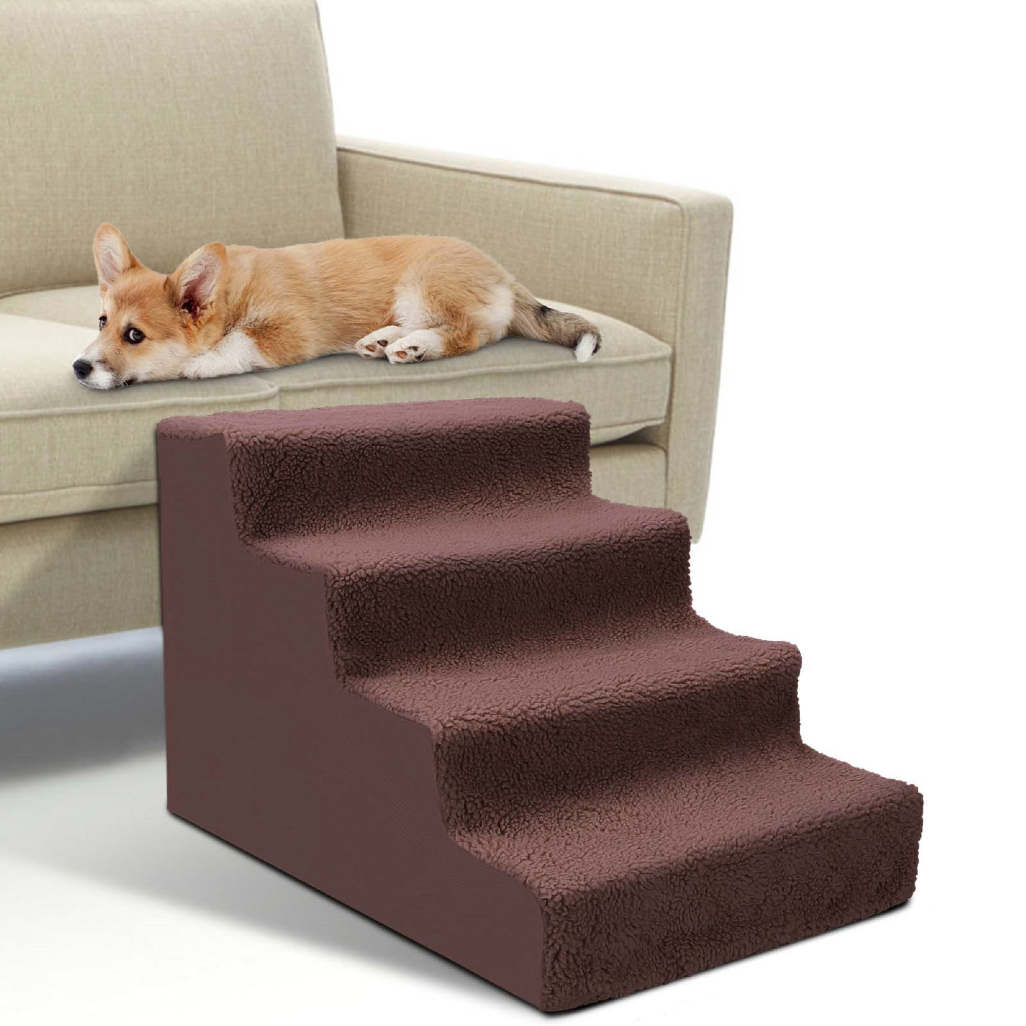 Topmart Widen 4Steps Pet Stairs for Dogs and Cats,NonSlip Dog Step