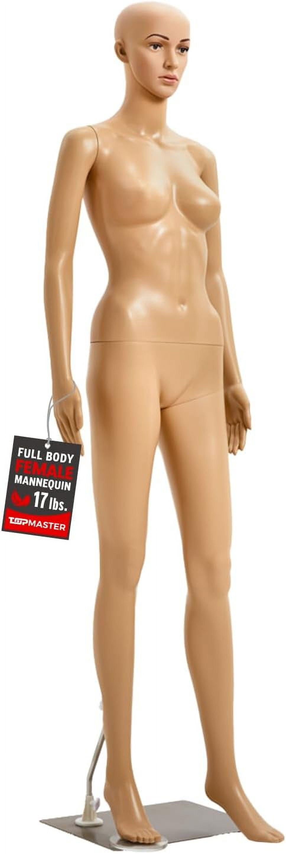 Topmaster Skin Female Mannequin - Premium Quality Construction, Detailed Dimensions for Realistic Proportions, Durable and Stable Design, Versatile Clothing Display, Sleek and Sophisticated Appearanc
