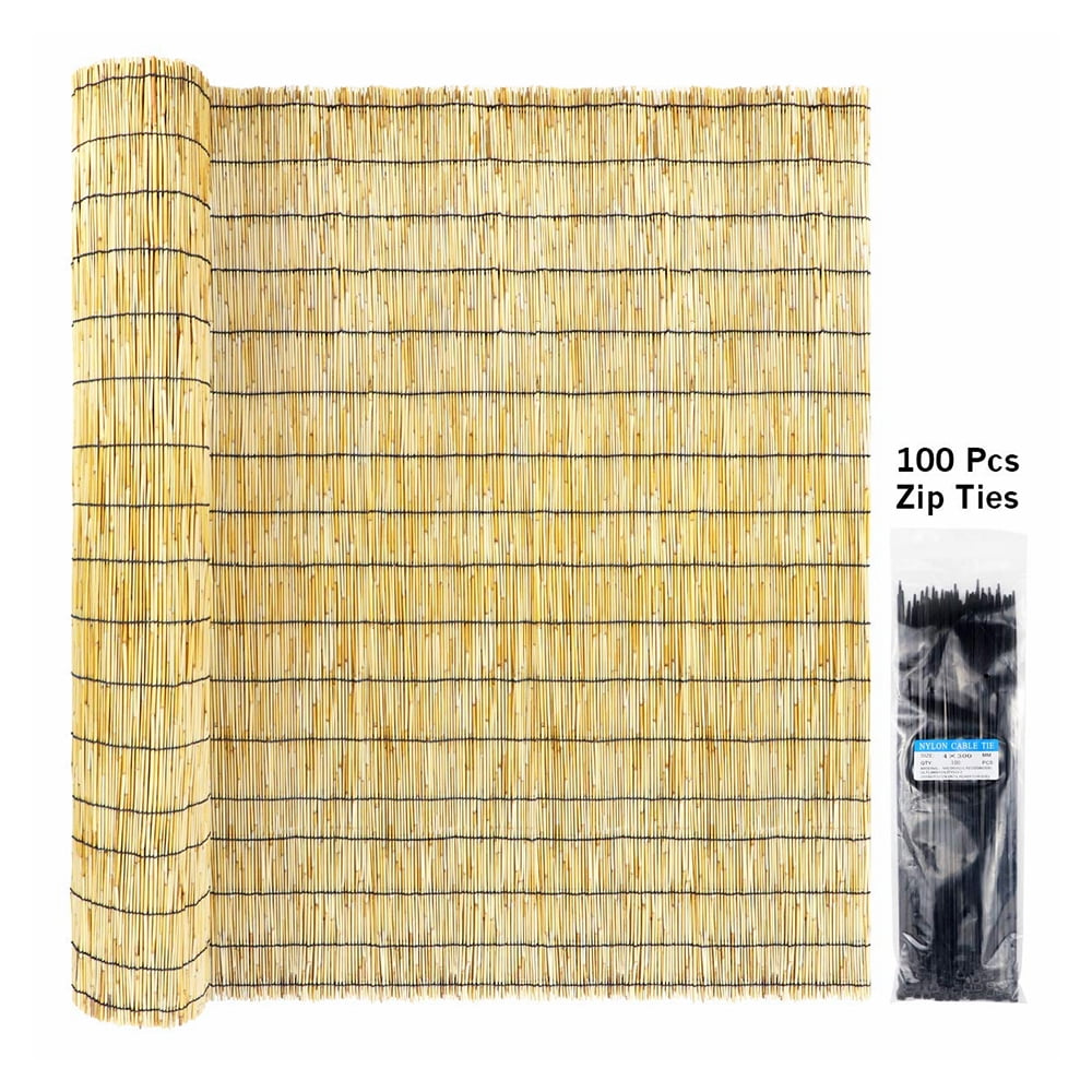 Topnew Natural Reed Fence 16.5ft4ft EcoFriendly Reed Screen Curtain