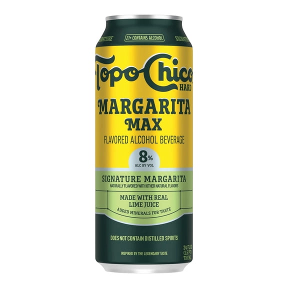 Topo Chico Hard Margarita Max, 24 fl oz Aluminum Can, 8% ABV
