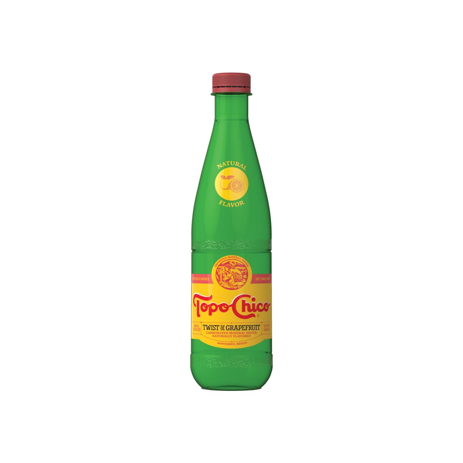 Topo Chico Mineral Water Twist of Grapefruit Bottle, 15.5 fl oz