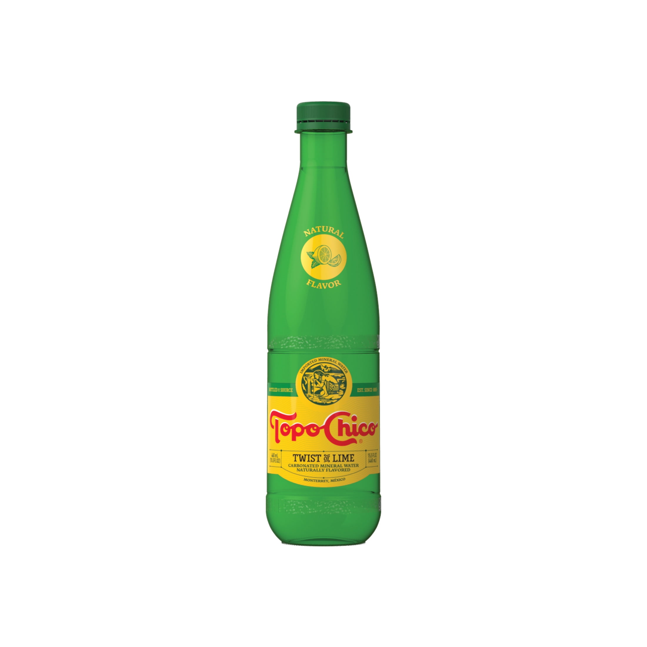 Topo Chico Mineral Water Twist of Lime Sparkling Water, 15.5 fl oz Bottle