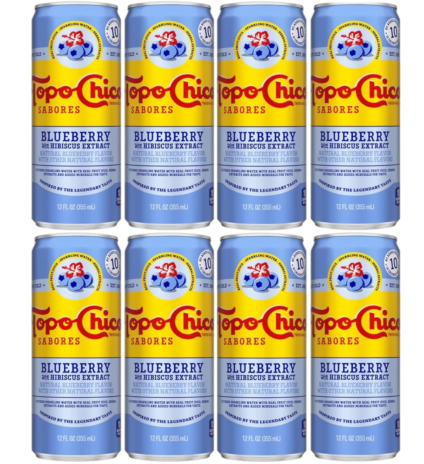 Topo Chico Sabores Sparkling Water, Blueberry Hibiscus Flavor