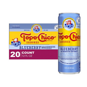 Topo Chico Sabores 20-Pack of Blueberry with Hibiscus 12 fl oz Slim Can