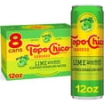 thumbnail image 1 of Topo Chico Sabores Lime with Mint Extract Flavored Sparkling Water Cans, 12 fl oz, 8 Pack, 1 of 16