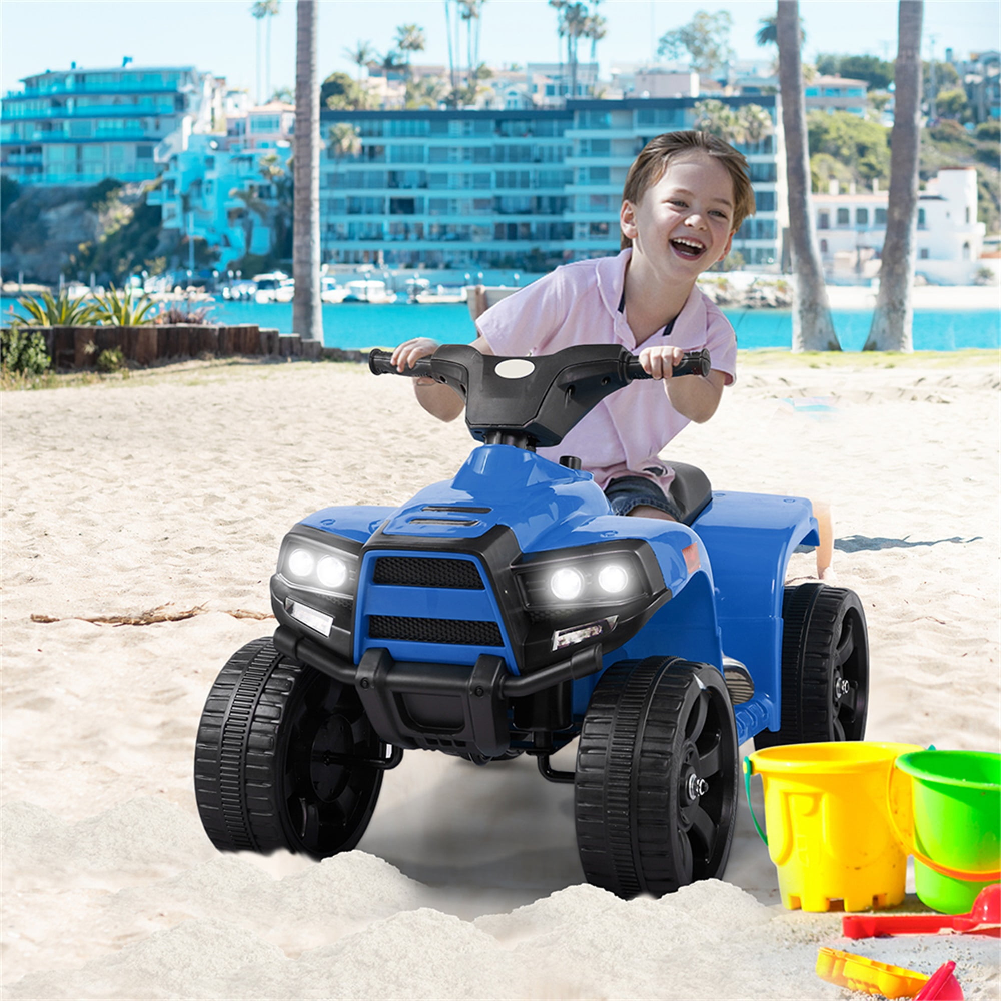 Topobe 6V Battery Powered Ride on Toys for Girls Boy Electric Cars for Kids Ride on Car, Blue Topobe 6V Battery Powered Ride on Toys for Girls Boy Electric Cars for Kids Ride on Car, Blue