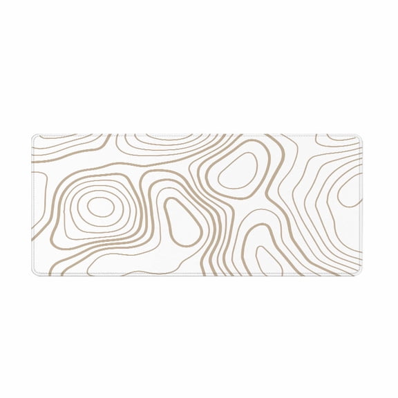 Topographic Line Design Mouse Pad 31.5 x 11.82 Inches Rubber Surface for Office Desk and Home Workstation