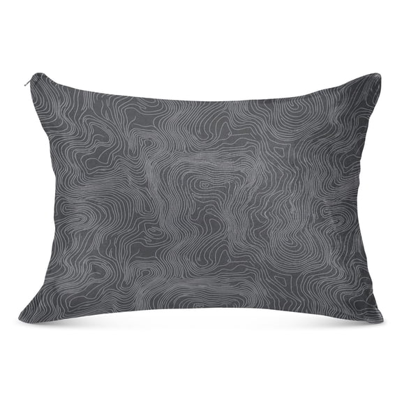Topographic Line Plush Pillow Cases Standard Size Ultra Soft Warm Pillowcases with Zipper 20"x26"