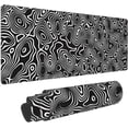 thumbnail image 1 of Topographic Map Contour Map Lines Black Topography Geography Geographical Gaming Mouse Pad 31.5 X 11.8 Inch XL Extended Large Keyboard Non-Slip Rubber Base with Stitched Edges for Home Office, 1 of 6