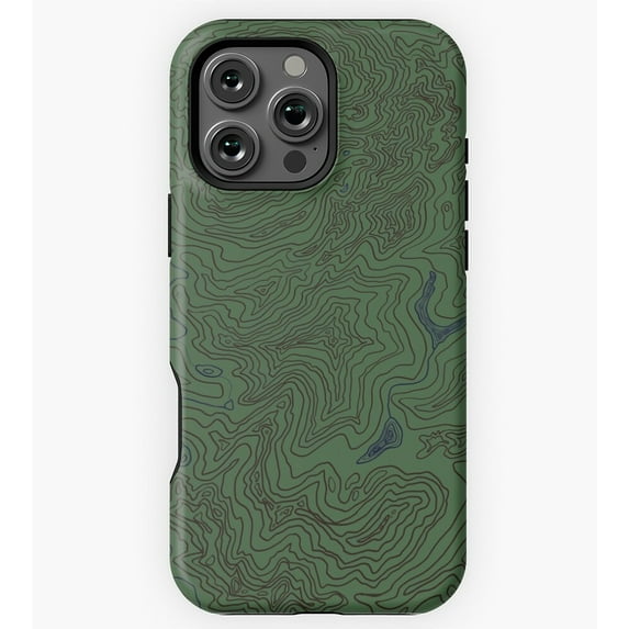 Topographic Map Doodle GA151 Phone Case for iPhone 11 to 17 Pro Max