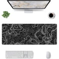 thumbnail image 1 of Topographic Map Large Mouse Pad Long Gaming Desk Mat for Girls Women Extended Keyboard Pad for Office Work 31.5 x 11.8 in, 1 of 5