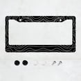 thumbnail image 1 of Topographic Map License Plate Frame, Topography Aluminum Metal License Plate Holder Cover Car Accessory for Men Women, Rust-Proof Waterproof Car Decorative Tag Frames for Standard US 12x6 Inch, 1 of 7