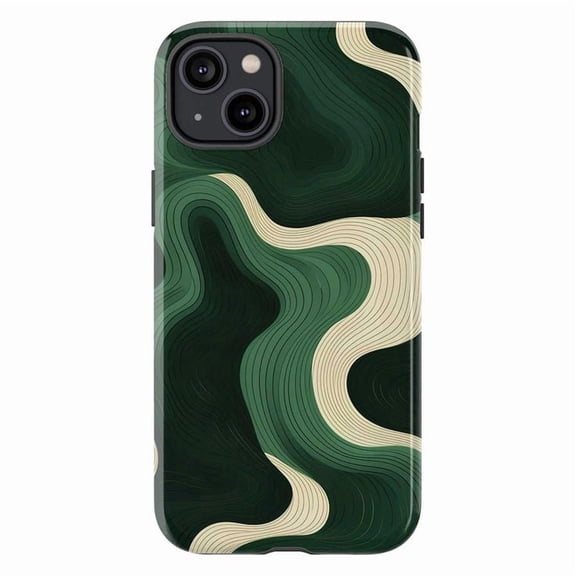 Topographic Map Pattern Phone Case – Durable Protective Cover for iPhone 16 15 14 13 12 11 Pro Max Plus Mini