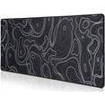thumbnail image 1 of Topographic Map Waterproof Mouse Pad - Extended Contour Mouse Mat for Home and Office, Large Gaming Mousepad, Non-Slip Rubber Base, Stitched Edges, 31.5x15.75 Inch, 1 of 5