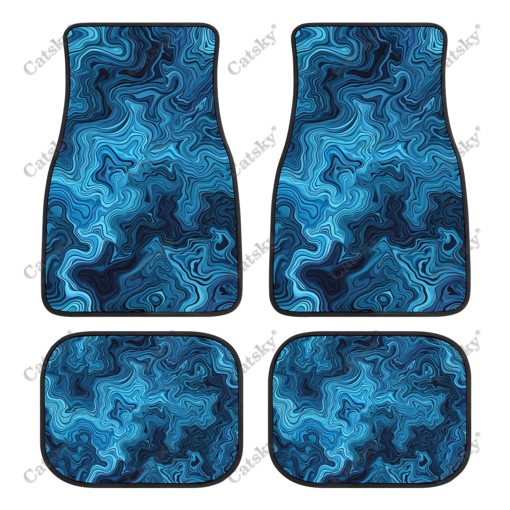 Embroidery Tropical Pattern Print Front Car Floor Mats
