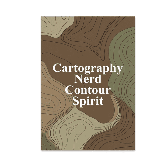 Topographic Wall Art - Cartography Nerd Decor - 13x19 Poster Print