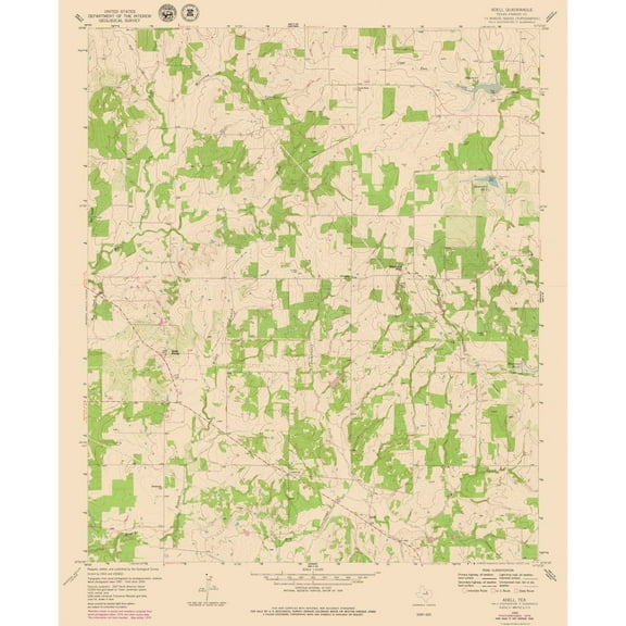 Topographical Map - Adell Texas Quad - USGS 1959 - 23 x 28.28 - Vintage Wall Art