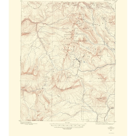 Topographical Map - Anthracite Colorado Sheet - USGS 1956 - Vintage Wall Art