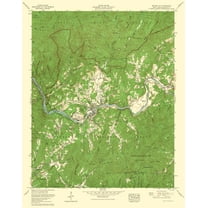Topographical Map - Bryson City North Carolina Quad - USGS 1935 - 23 x 29.19 - Vintage Wall Art