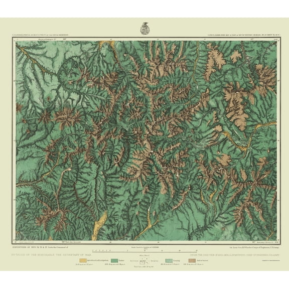 Topographical Map - Colorado Southwest Land Classification Sheet - US Army 1877