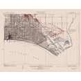 thumbnail image 1 of Topographical Map - Long Beach California Quad - USGS 1925 - Vintage Wall Art, 1 of 4