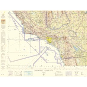 Topographical Map - Mojave Desert Nevada California Sheet - USAF 1961 - Vintage Wall Art