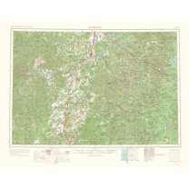 Topographical Map - Roseburg Oregon Quad - USGS 1967 - 23 x 29.77 - Vintage Wall Art
