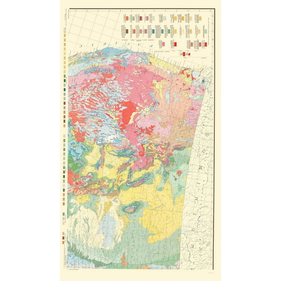 Topographical Map - United States Northwest - USGS 1932 - 23 x 40.13 - Vintage Wall Art