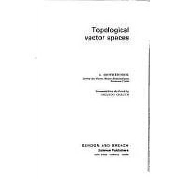 Pre-Owned Topological Vector Spaces 9780677300207 Used