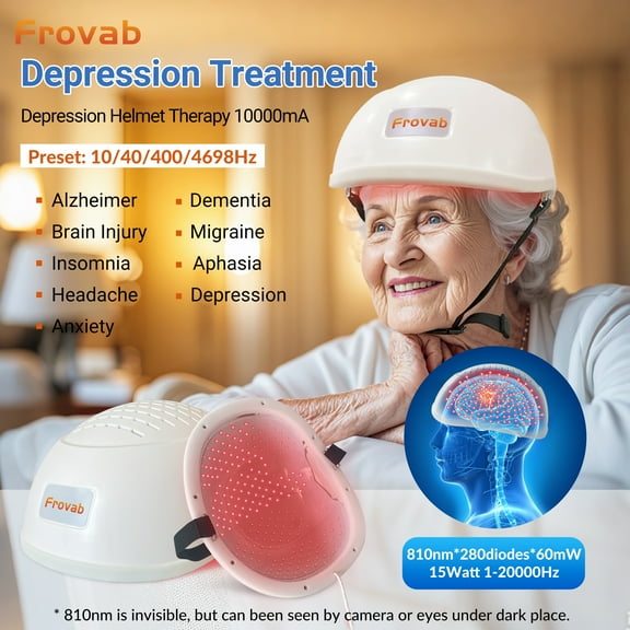 Toponechoice 15W 810nm Near-Infrared Light Helmet for Cognitive Support and Memory Function Enhancement