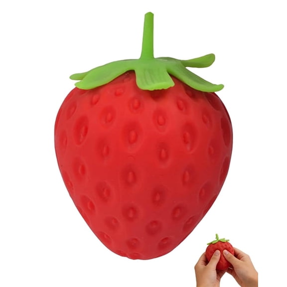 Topoo Red Berry Shaped Squeeze Gadget Event Accessory Party Favor Stress Management Tool 3.15 Inch