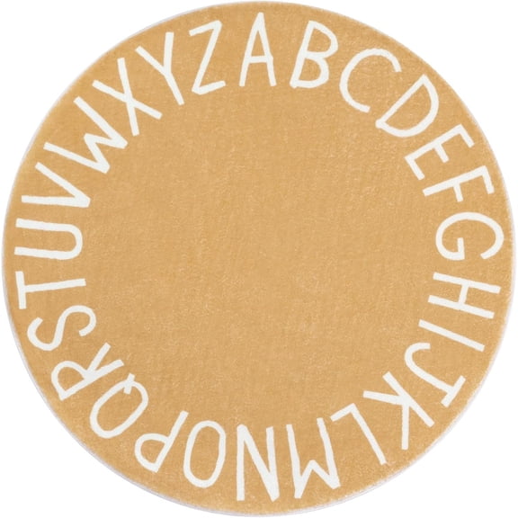 Topotdor Rainbow Round Kids Play Rug Alphabet Nursery Area Rug Extra Large Soft Crawling Play Mat for Children Toddlers Bedroom (40 inch, Multi Color)