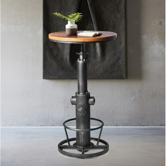 Topower Bar Table 38.58-48.43" Adjustable Pub Table Kitchen Dining Coffee Bistro Table Silver