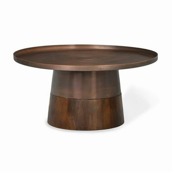 Topper Occasional Table, Antique Nickel Finish - Large